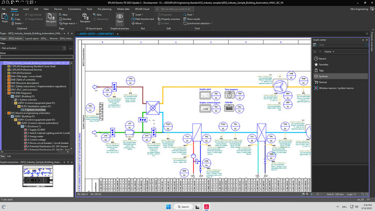 A complete ventilation system (HVAC) project showing the preliminary planning