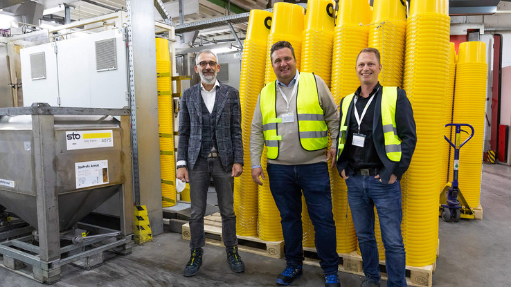 Joachim Hauschel (Sto), Klaus Lechtenbörger (EPLAN) and Ronny Kaltschmid (Kaltschmid Industrial Engineering)